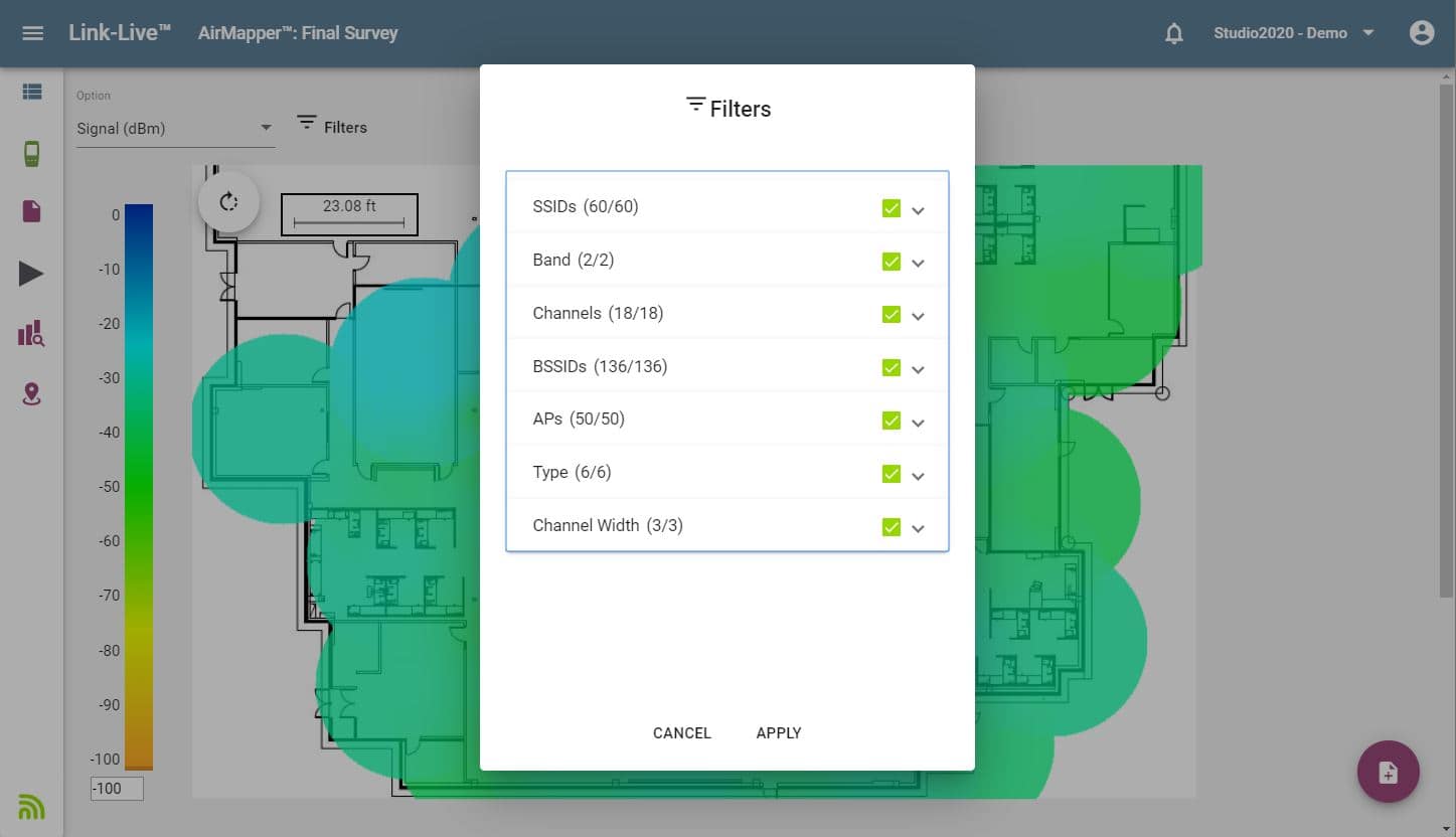 vd-Link-Live AirMapper Show filters