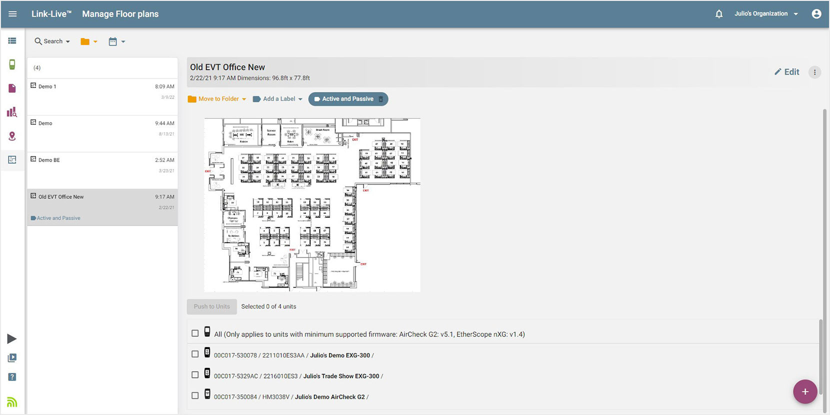 AirMagnet Planner Home Screen