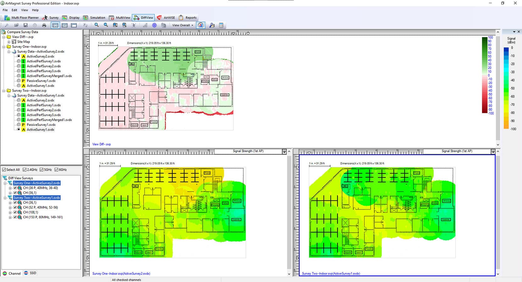 AirMagnet Planner Home Screen