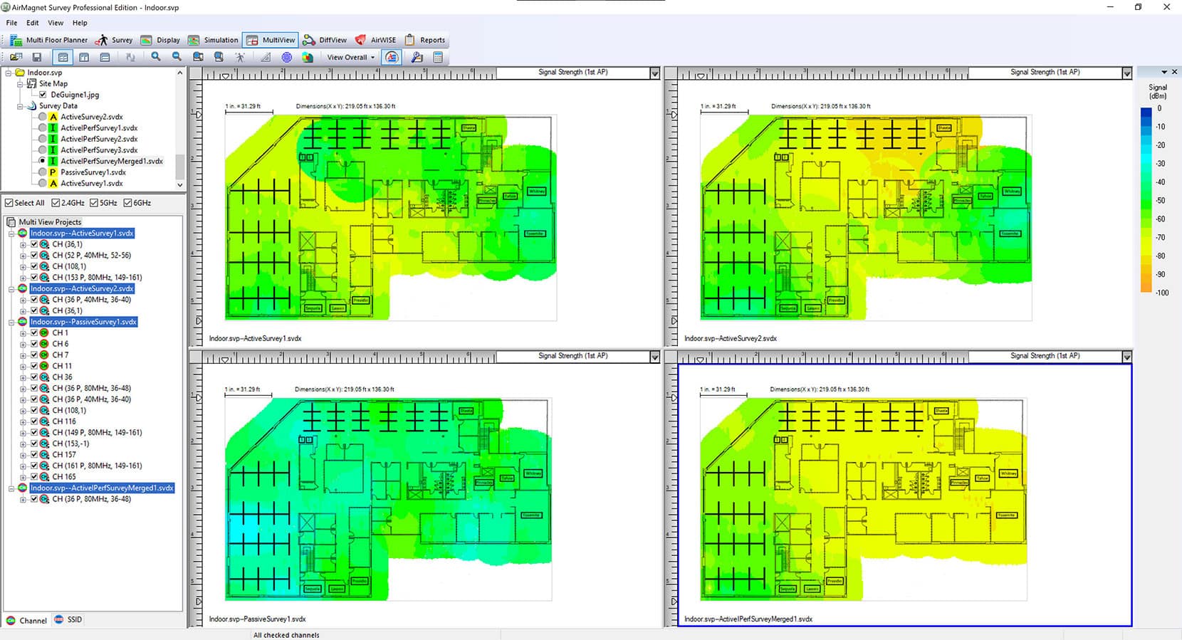 AirMagnet Planner Home Screen