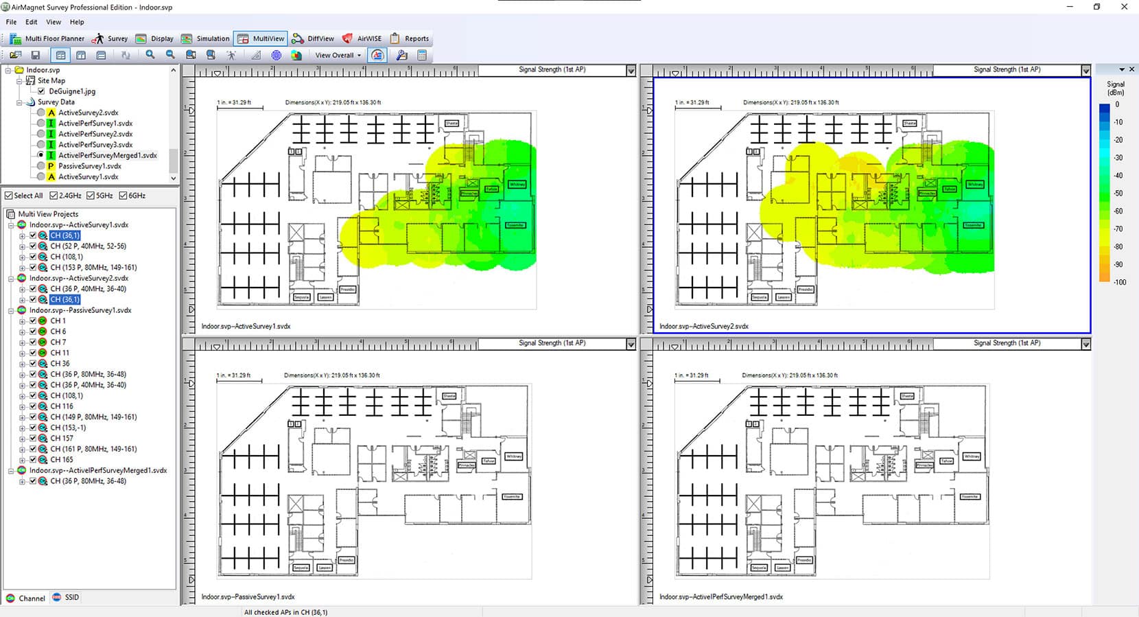 AirMagnet Planner Home Screen