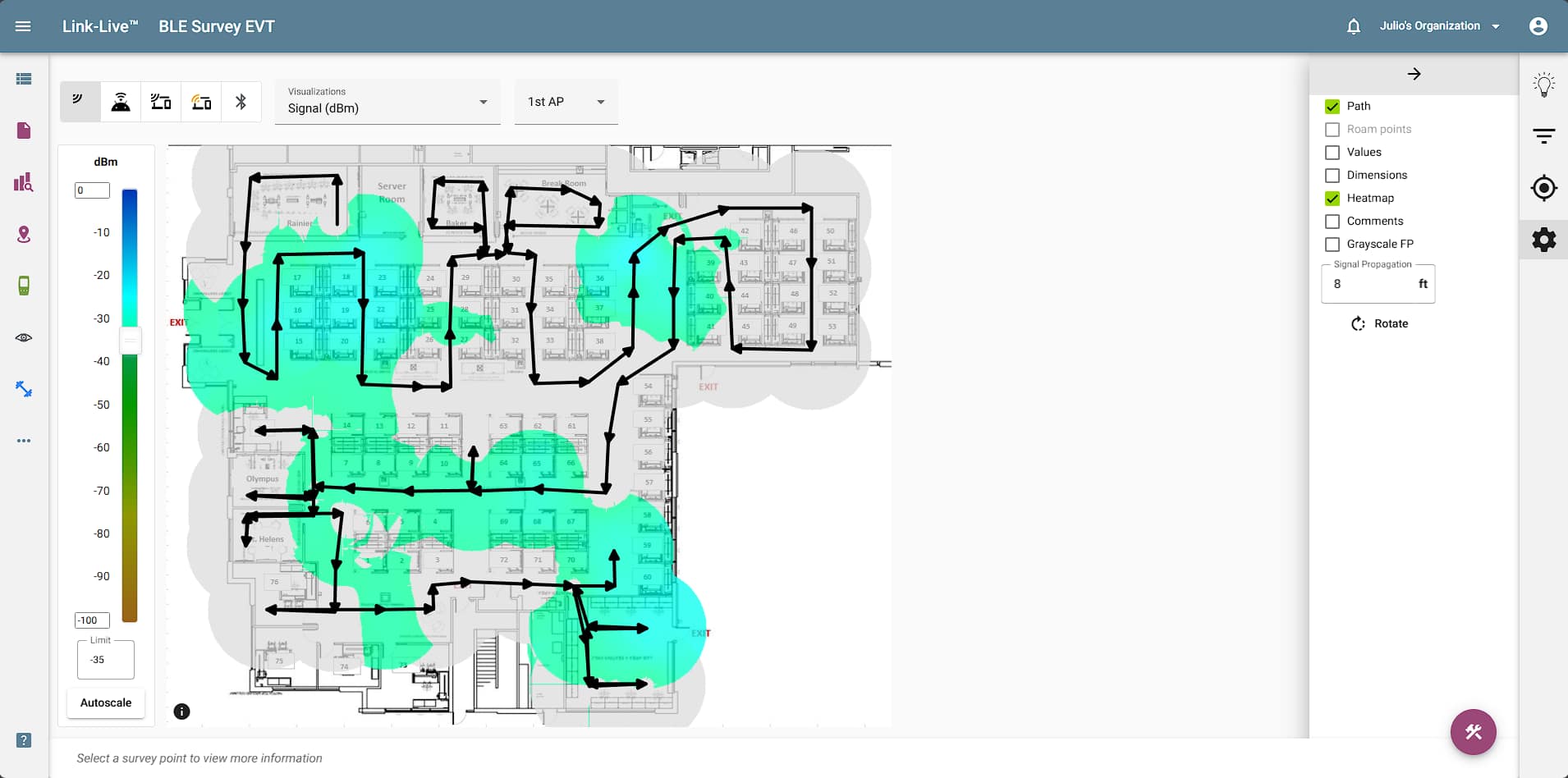 AirMagnet Planner Home Screen