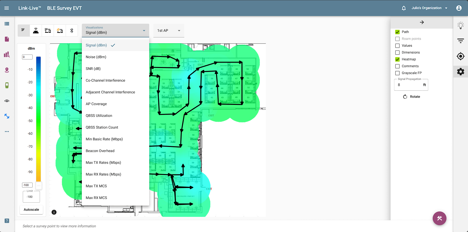 AirMagnet Planner Home Screen