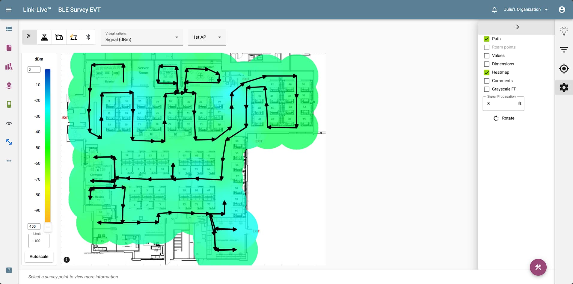 AirMagnet Planner Home Screen