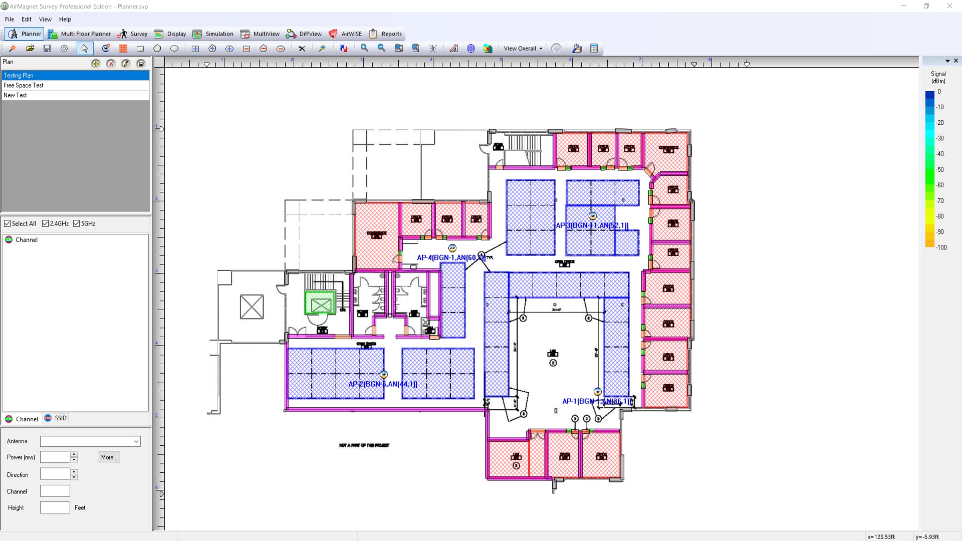 AirMagnet Planner Home Screen
