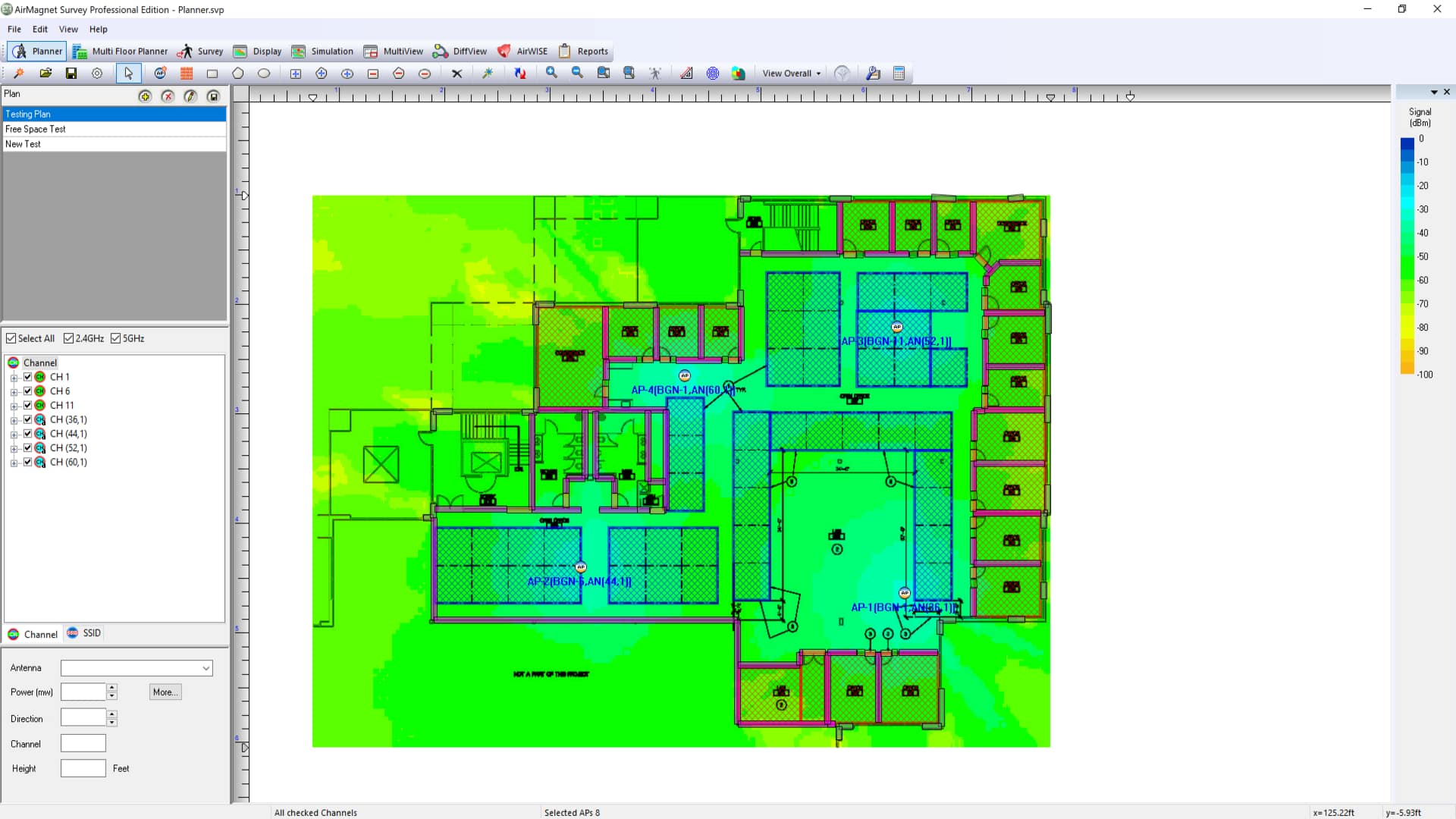 AirMagnet Planner Home Screen