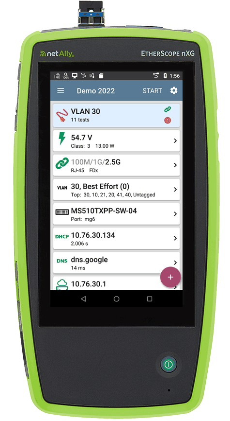 EtherScope Wired Network Test