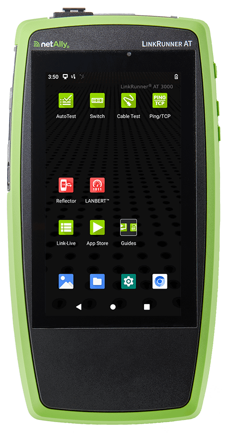 LinkRunner 10G Home Screen