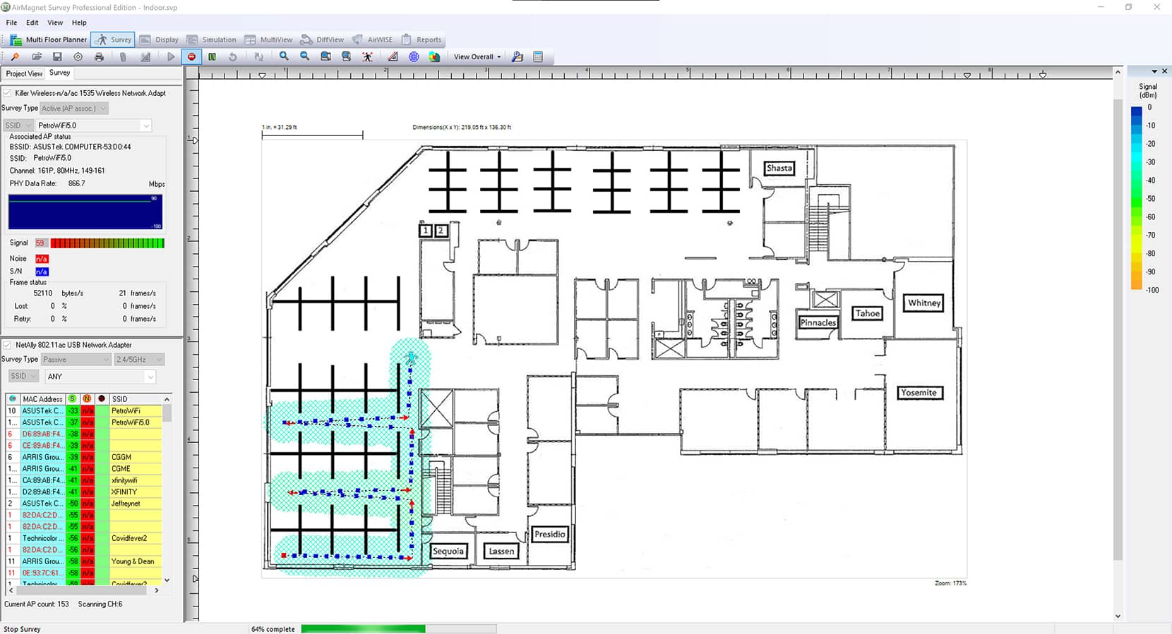 AirMagnet Planner Home Screen