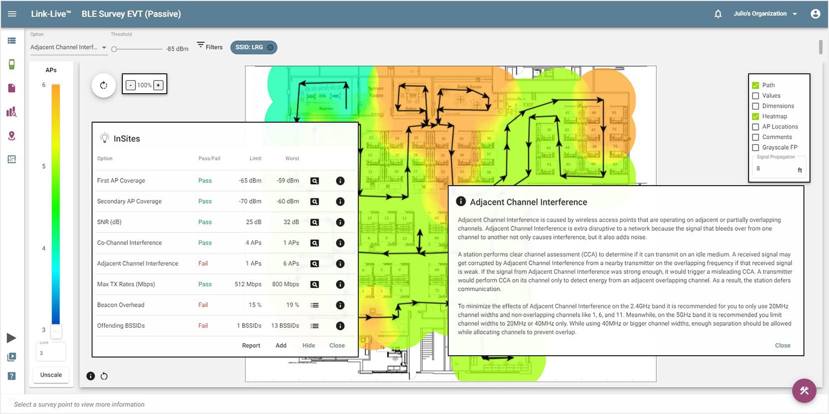 AirMagnet Planner Home Screen