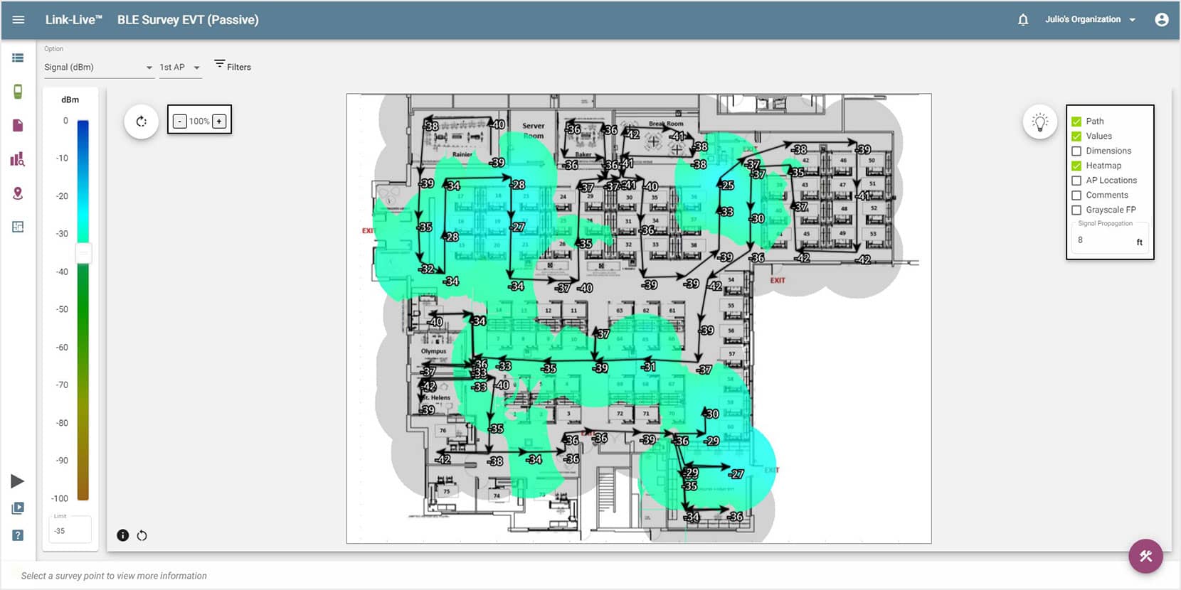 AirMagnet Planner Home Screen