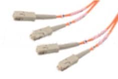 A photo of orange 50/125 Multimode fiber cable