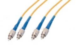A photo of yellow 	
9/125 Singlemode fiber cable