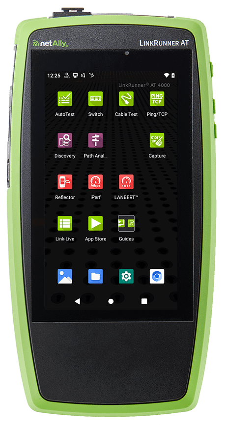 LinkRunner 10G Home Screen