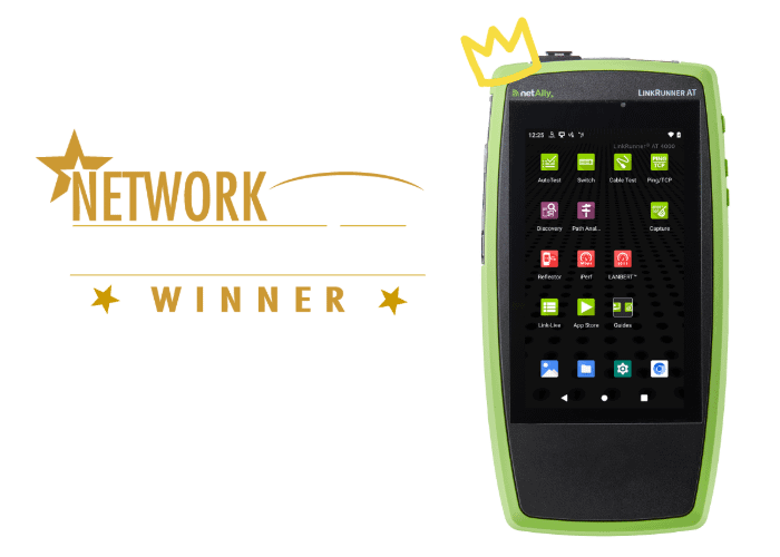 LinkRunner AT 2025 Bench Test Product of the Year